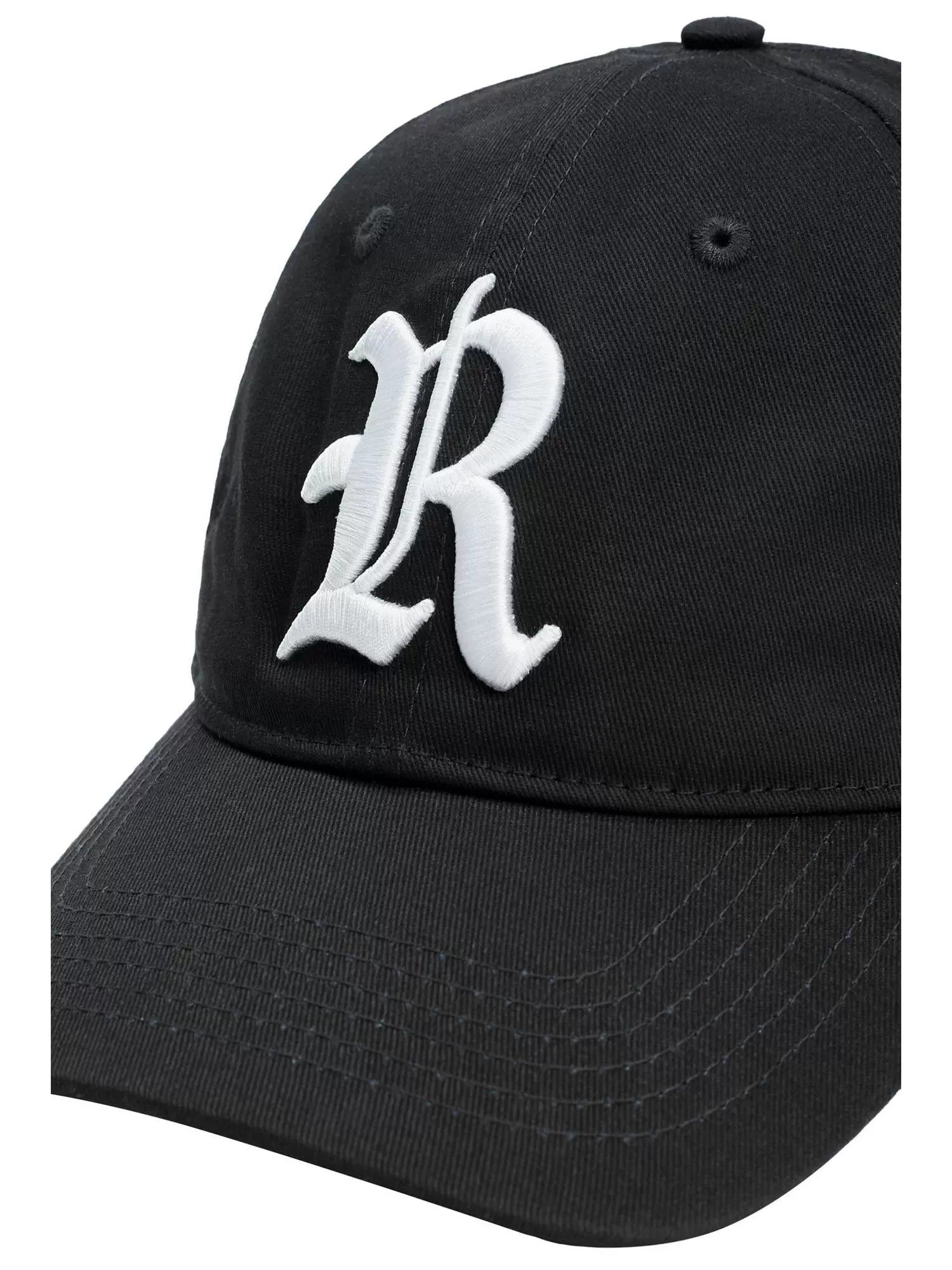 Retro R Embroidered Curved Brim Baseball Cap