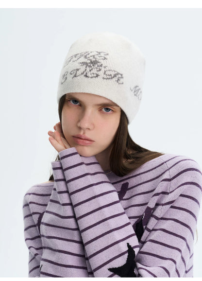 Retro Jacquard Knit Beanie