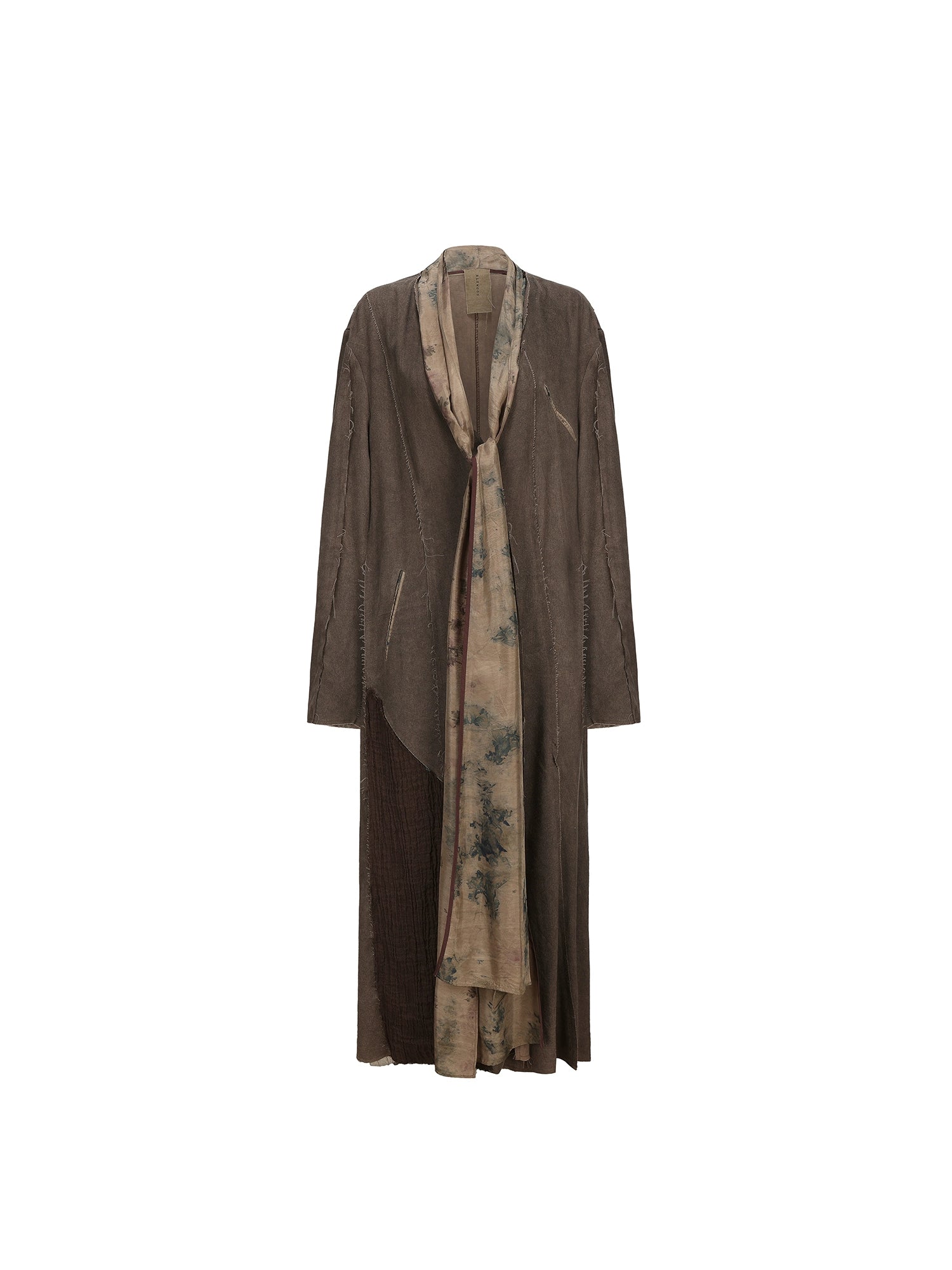 Brown Ancient Jacquard Long Robe