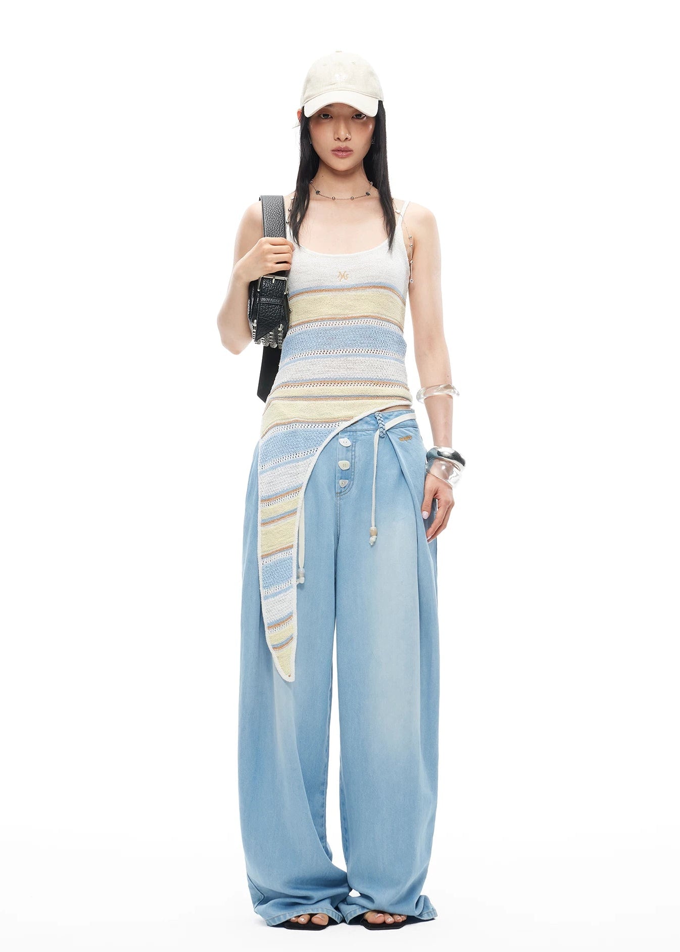 Marfi Striped Spliced Camisole