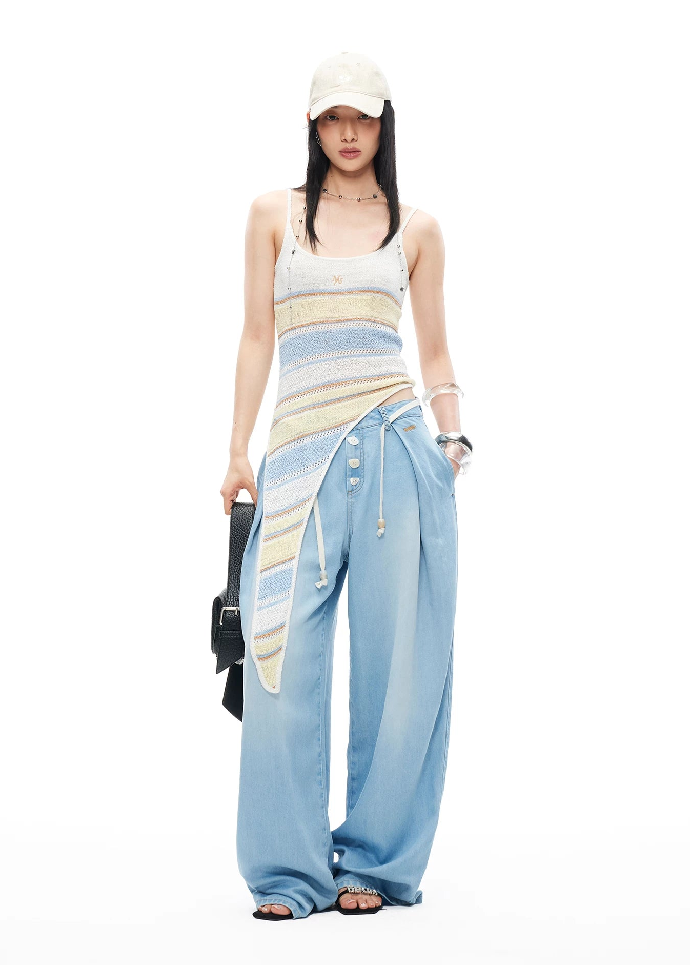 Marfi Striped Spliced Camisole