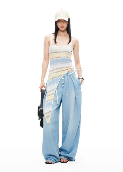 Marfi Striped Spliced Camisole