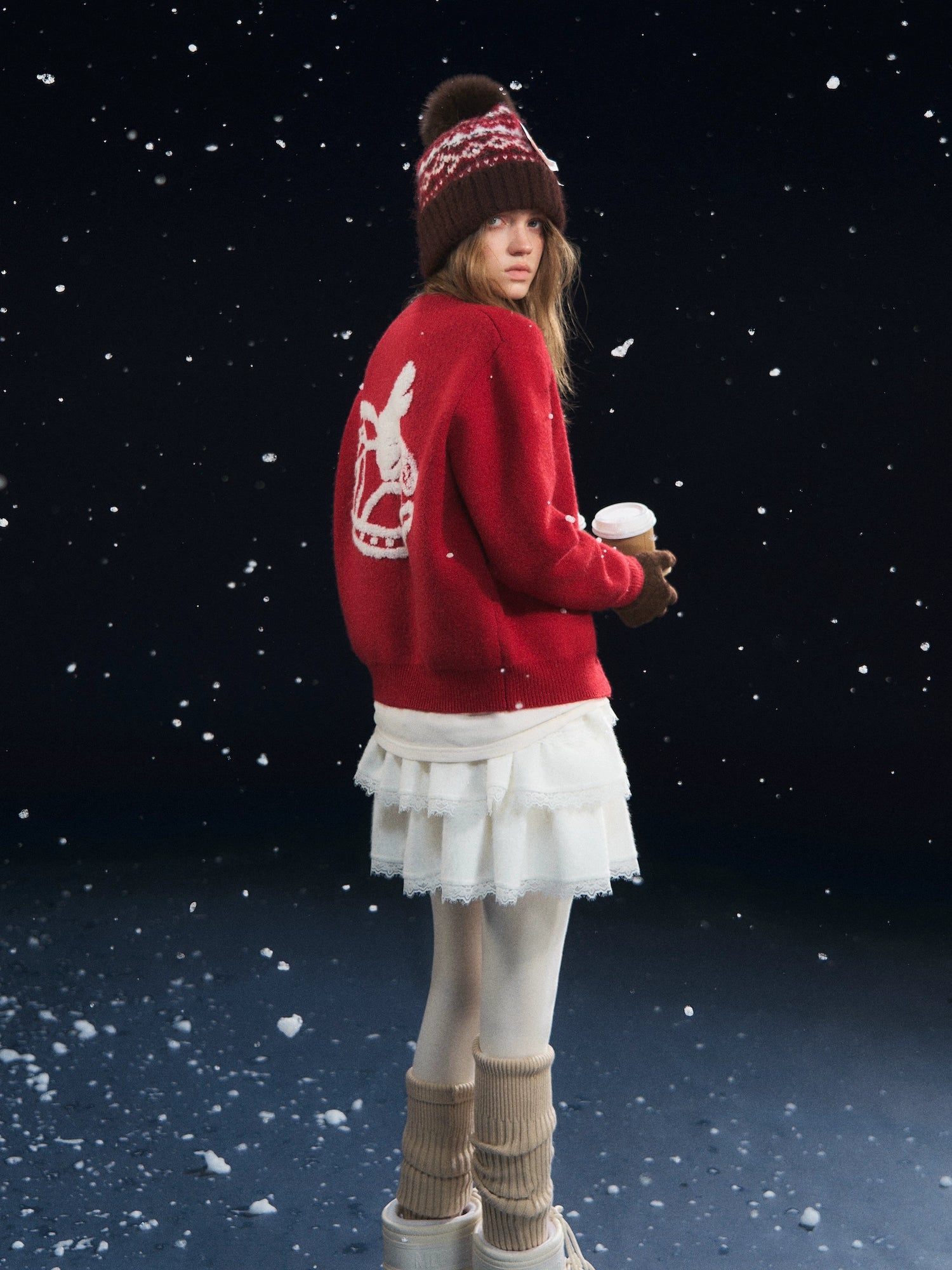 Lucky Pony Crewneck Cardigan