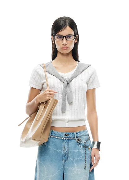 Doro Shawl Tencel Knit T-Shirt