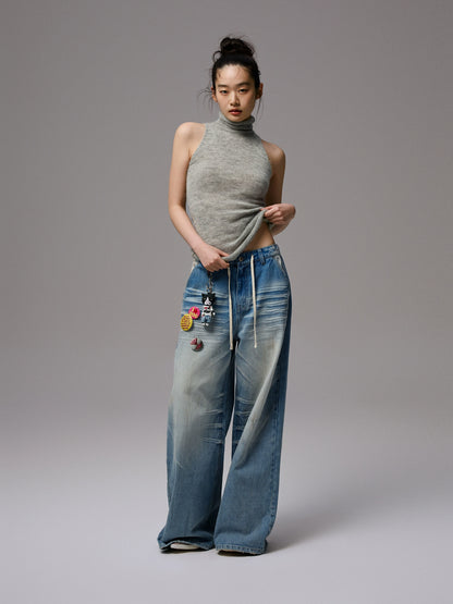 Mohair Sleeveless Turtleneck