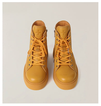 Compass Heritage Retro Leather High-Top Sneakers