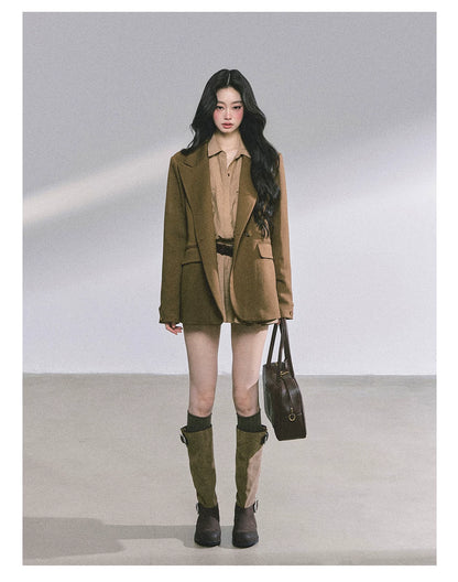 Elevated Hepburn-Style Utility Mini Dress