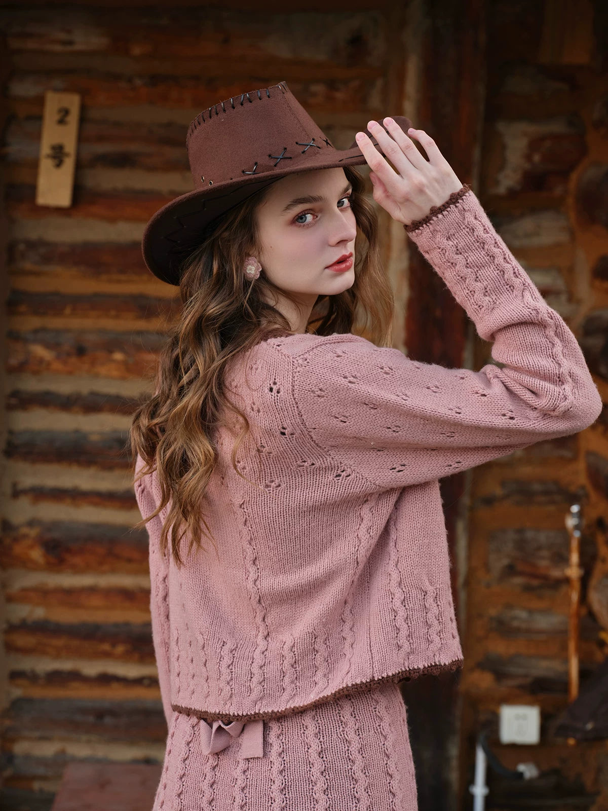 Floral Juliet Vintage Knit Dress &amp; Cardigan Set