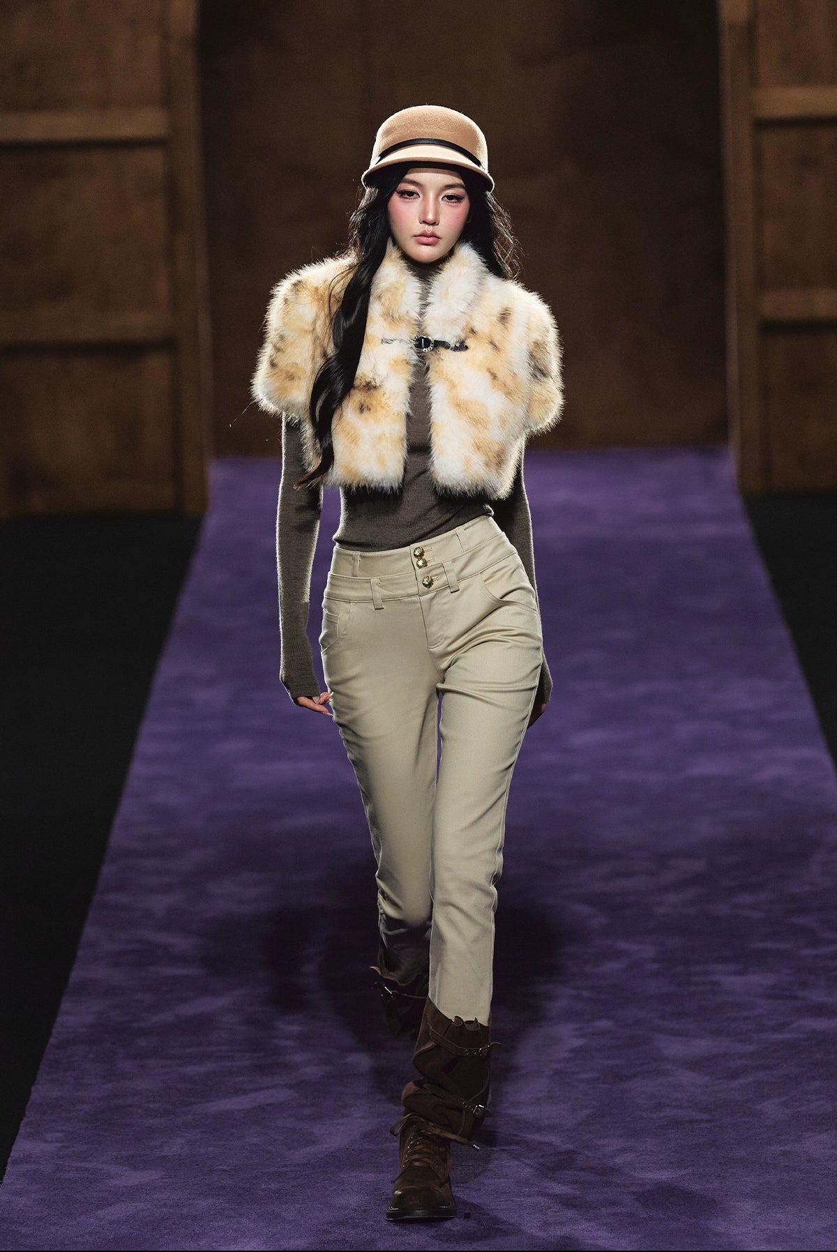 Faux Fur Cropped Jacket