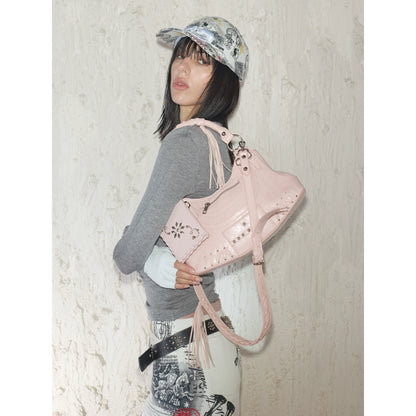 Rock Leopard Newspaper Print Baseball Cap