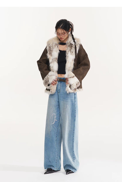 Classic Wide-Leg Denim Pants