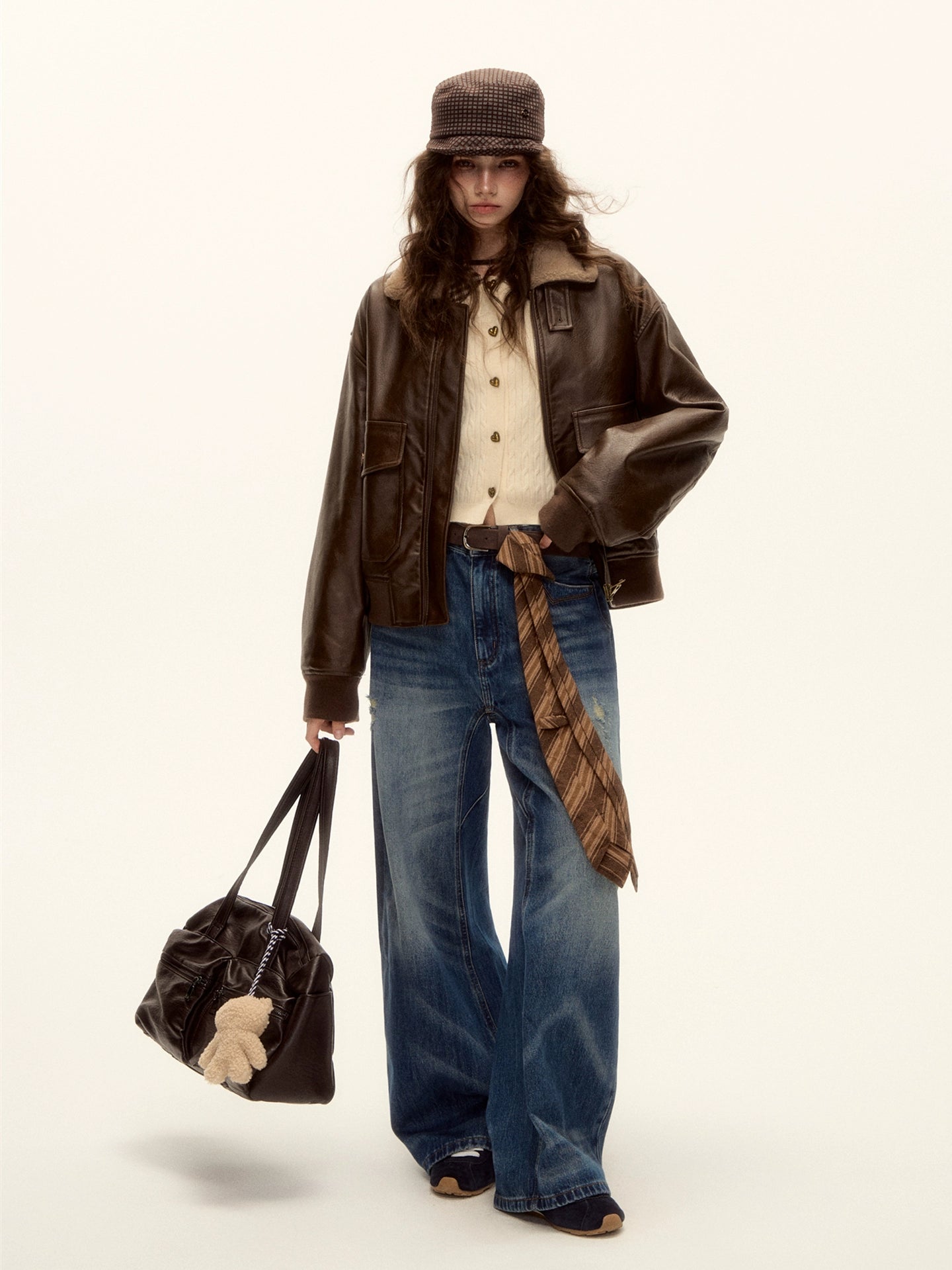 Faux Leather Padded Jacket