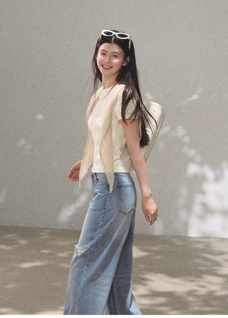 Sunny Trail Bohemian Wide-Leg Jeans