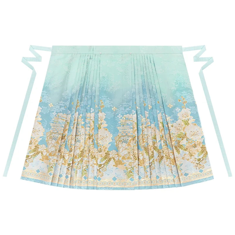 [晴川古道] ELEGANT BEIZI AND MAMIAN SKIRT HANFU ENSEMBLE