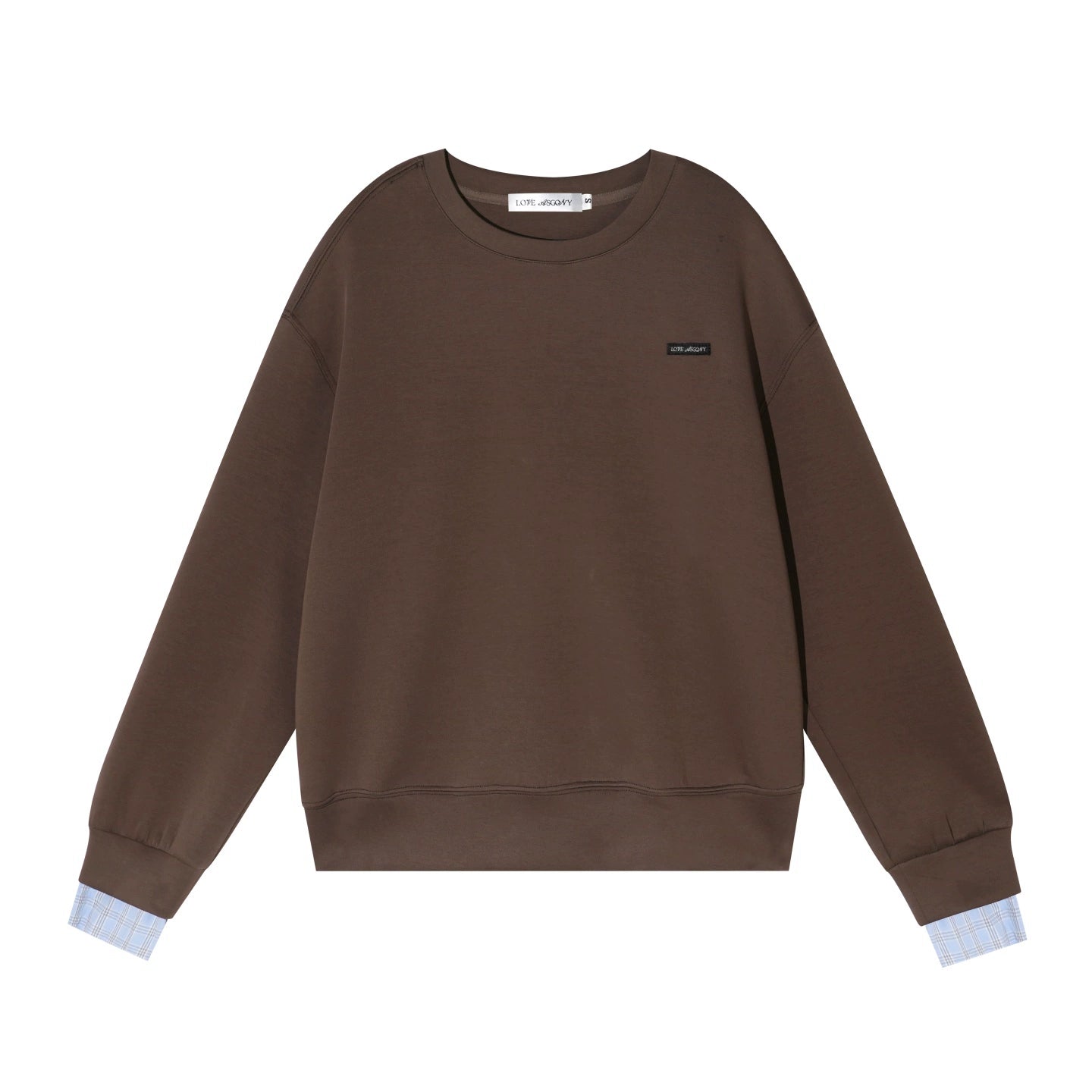 Patchwork Sweatshirt &amp; Curved-Hem Knit Pants Set