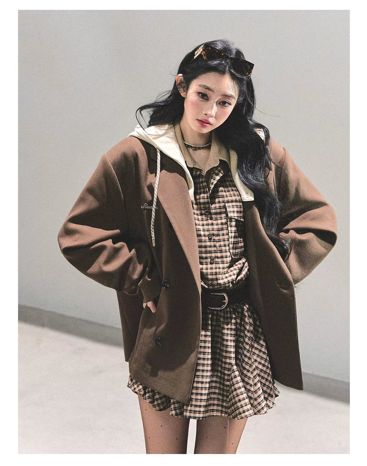 Elevated Hepburn-Style Utility Mini Dress