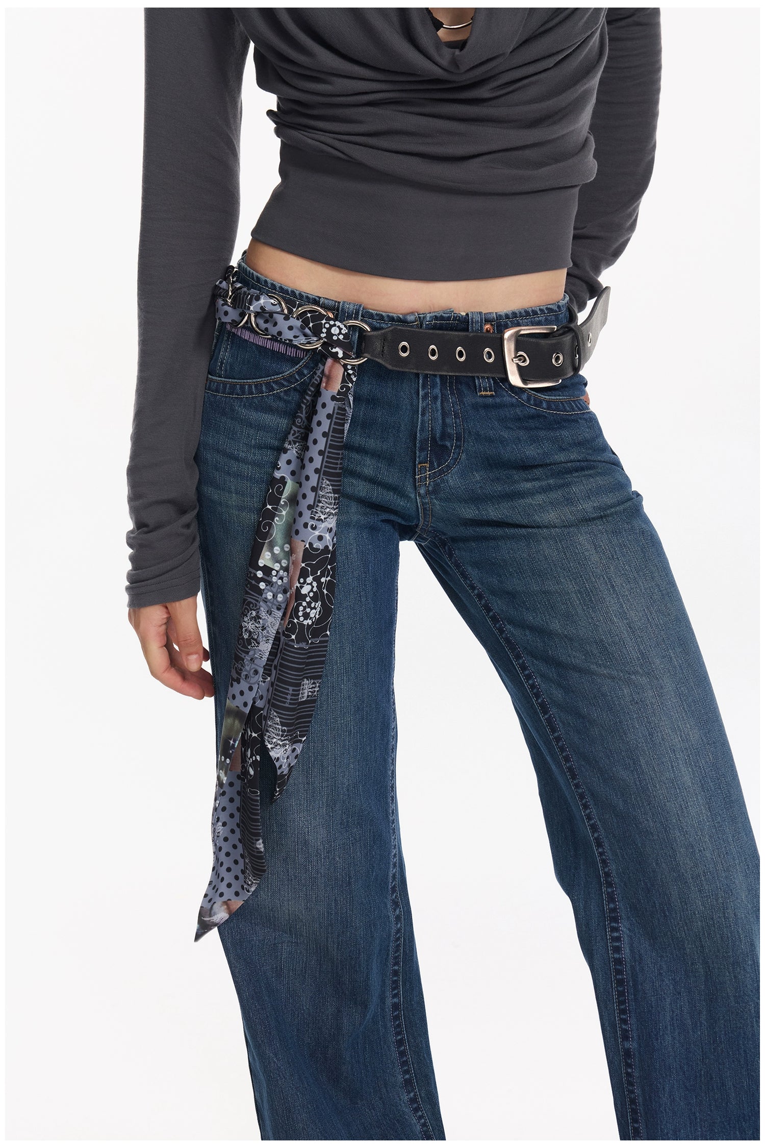 Retro Rivet Ring Punk Belt