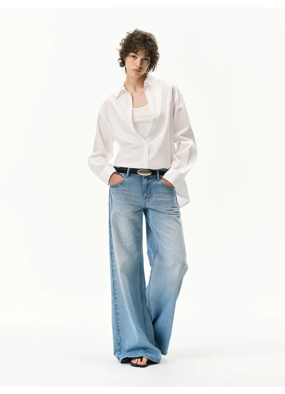 Lyocell Layered Two-Piece Shirt