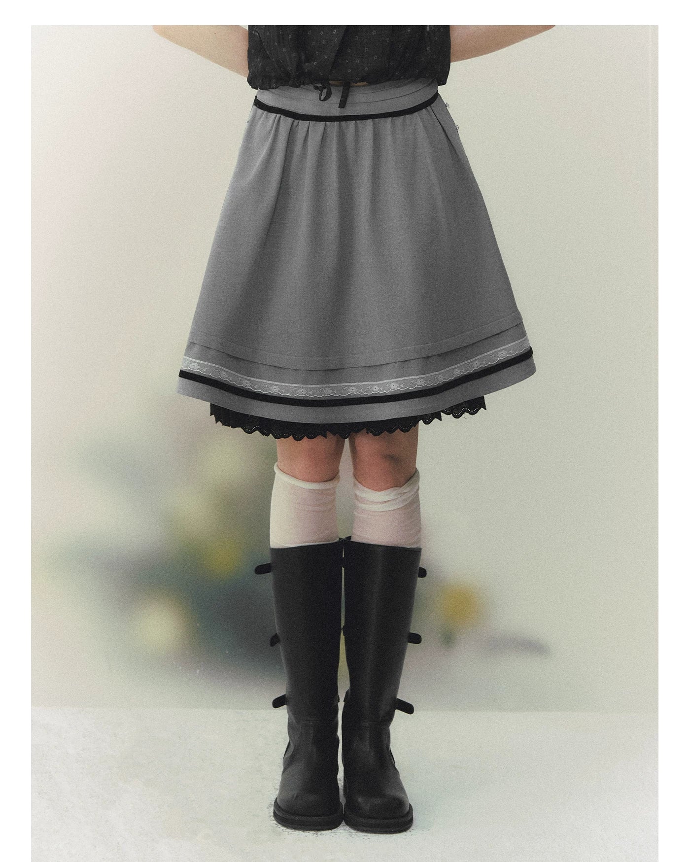 Academy Bow Lace A-Line Skirt