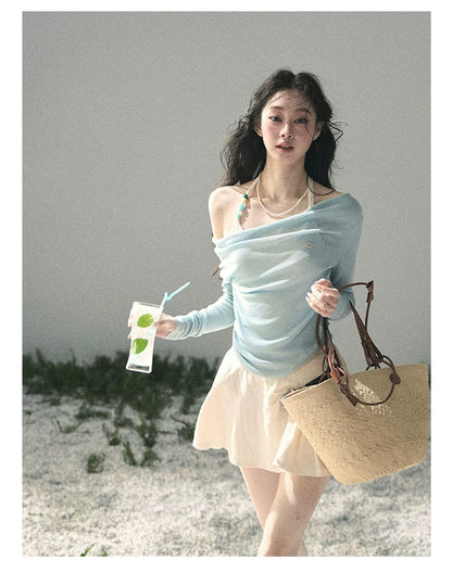 Sugar Frost Off-Shoulder Top
