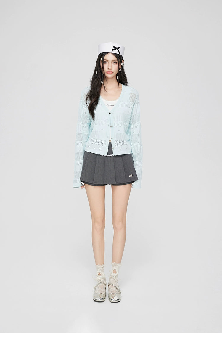 Hollow Out Ice Silk Cardigan - CHINASQUAD