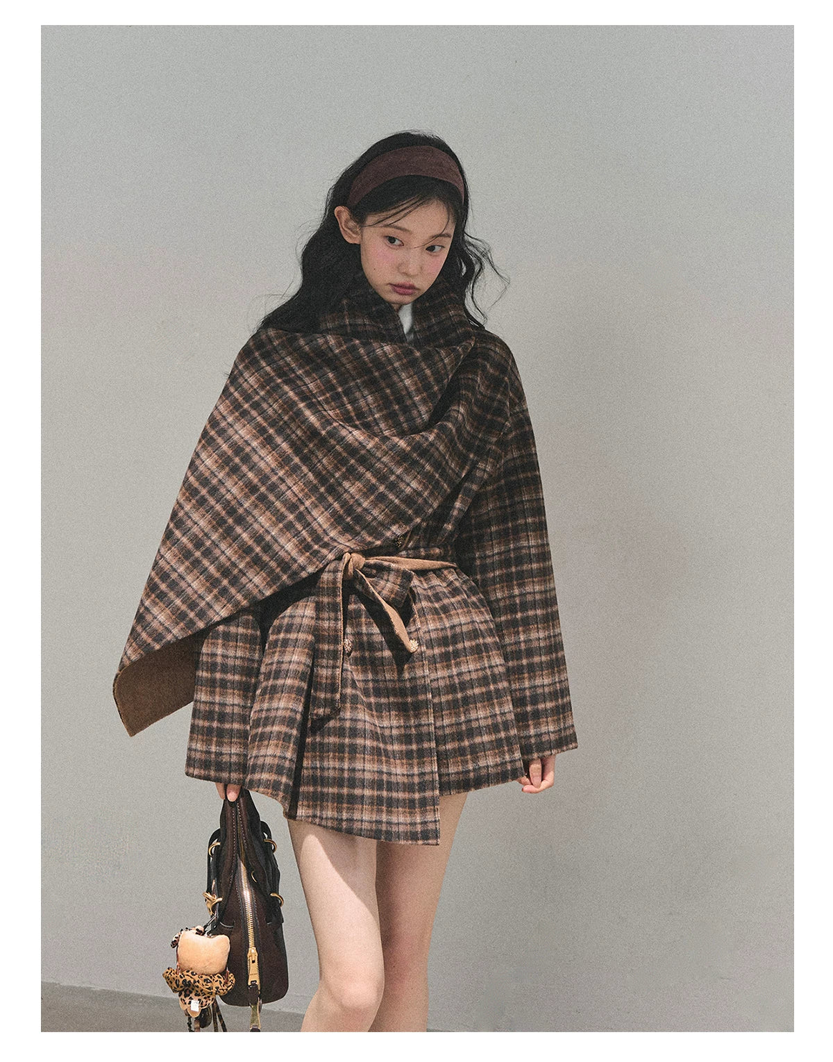 French British-Style Wool Coat