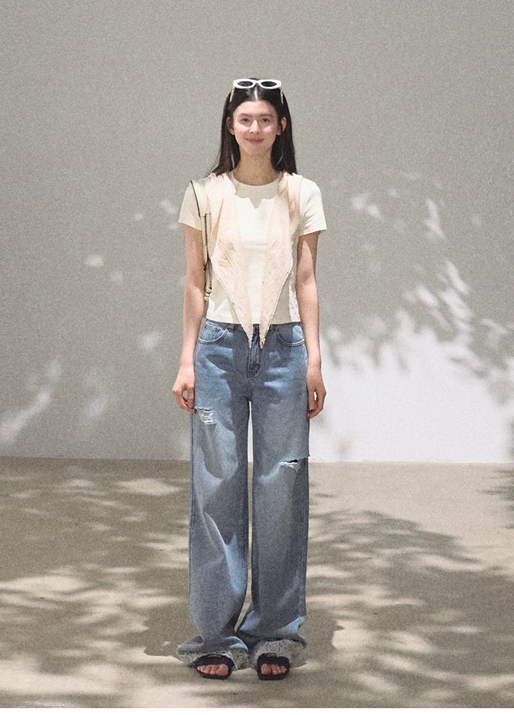 Sunny Trail Bohemian Wide-Leg Jeans