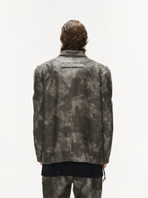 Washed Leather Loose-Fit Blazer - CHINASQUAD