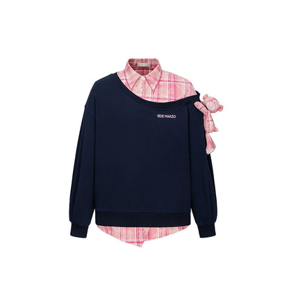 Asymmetric Layered Sweatshirt