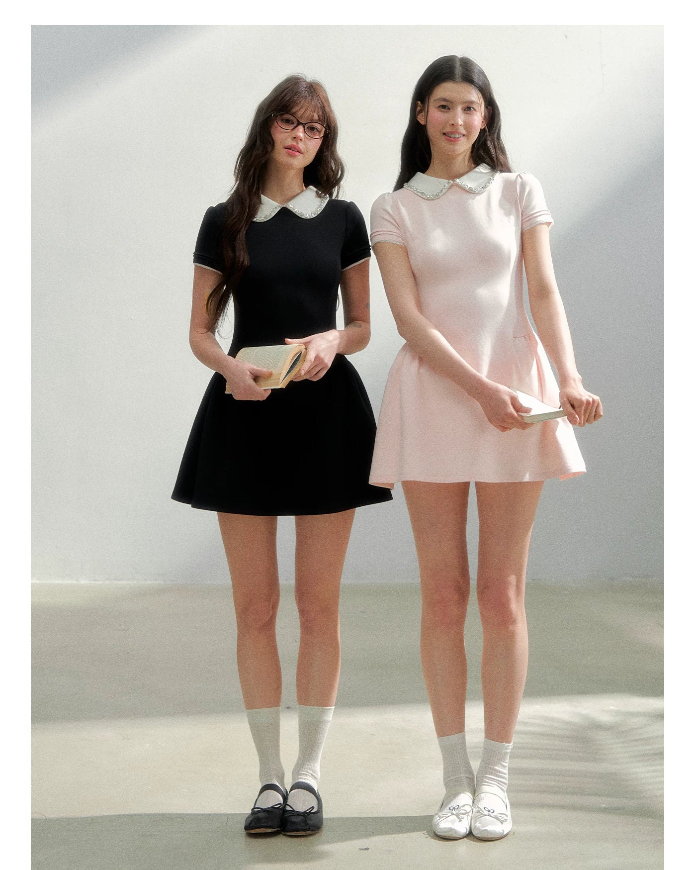 Vintage Crystal Collar Air Layer Princess Dress