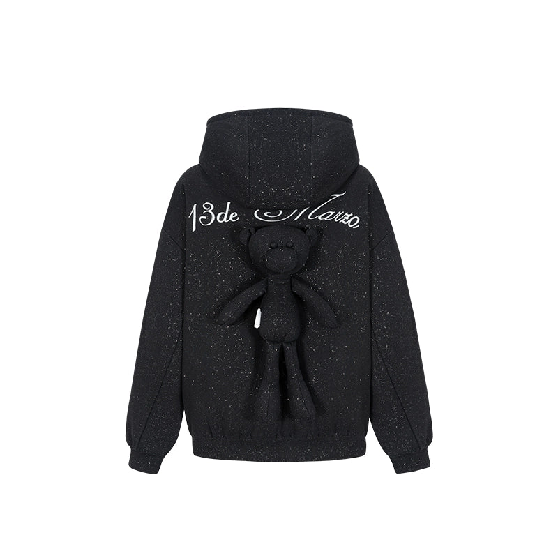 Glitter Zip-Up Hoodie