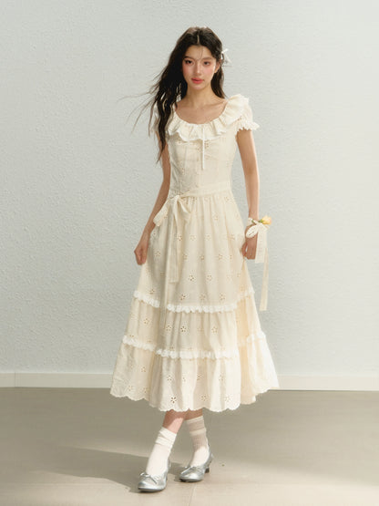 White Embroidered Dress - CHINASQUAD