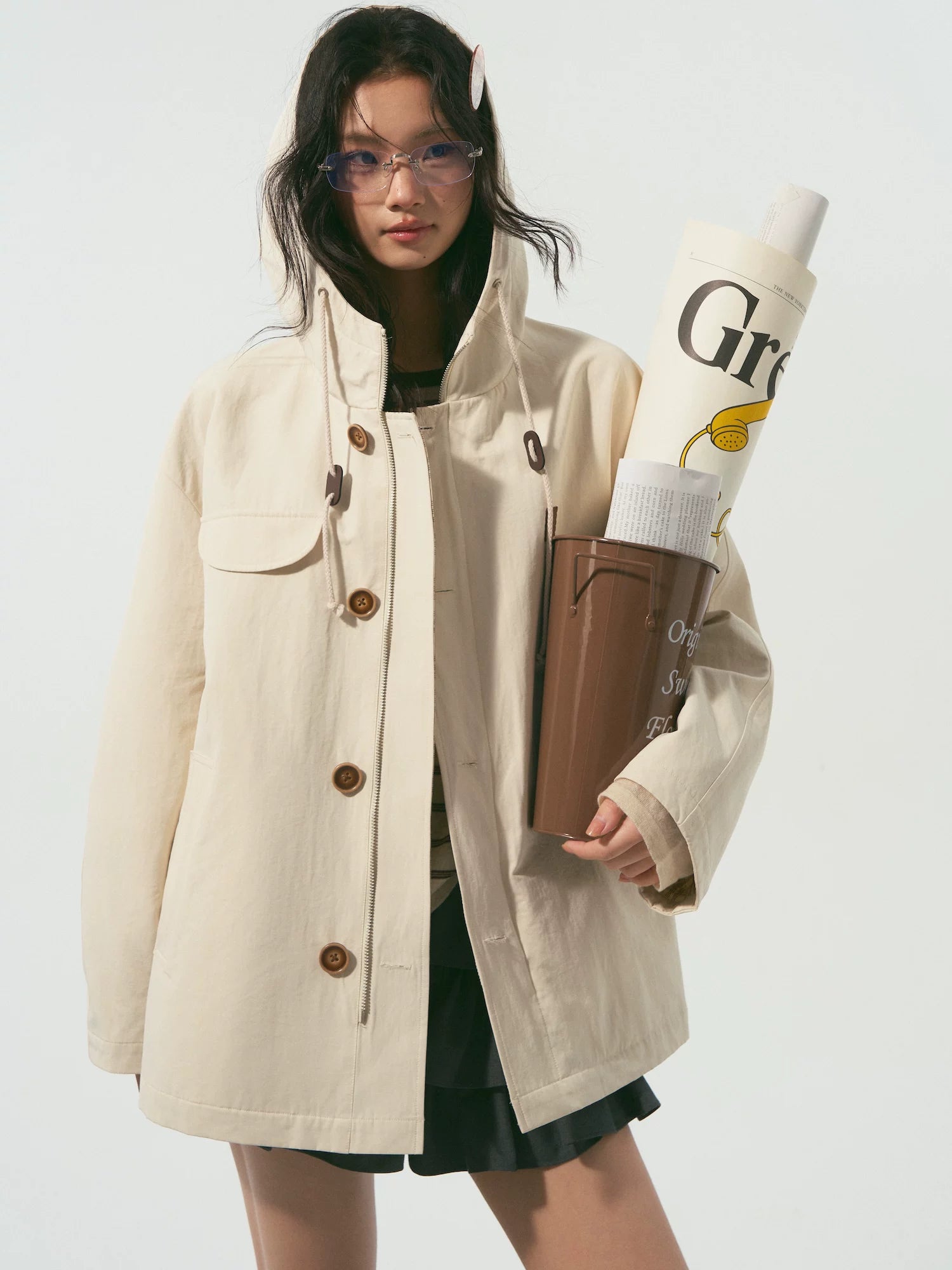 Reversible Hooded Windbreaker Jacket