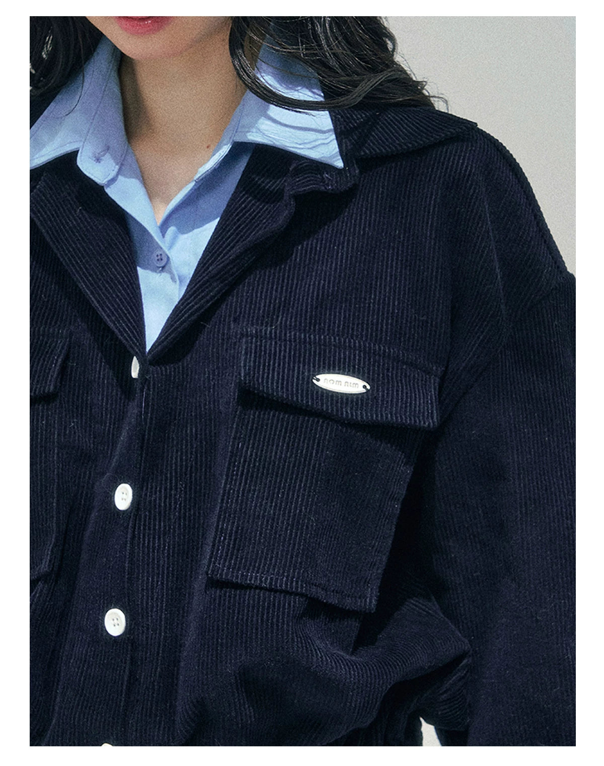 Corduroy Academy Faux Two-Piece Dress