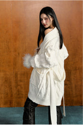 Ostrich Feather Cardigan & Vest Set - CHINASQUAD