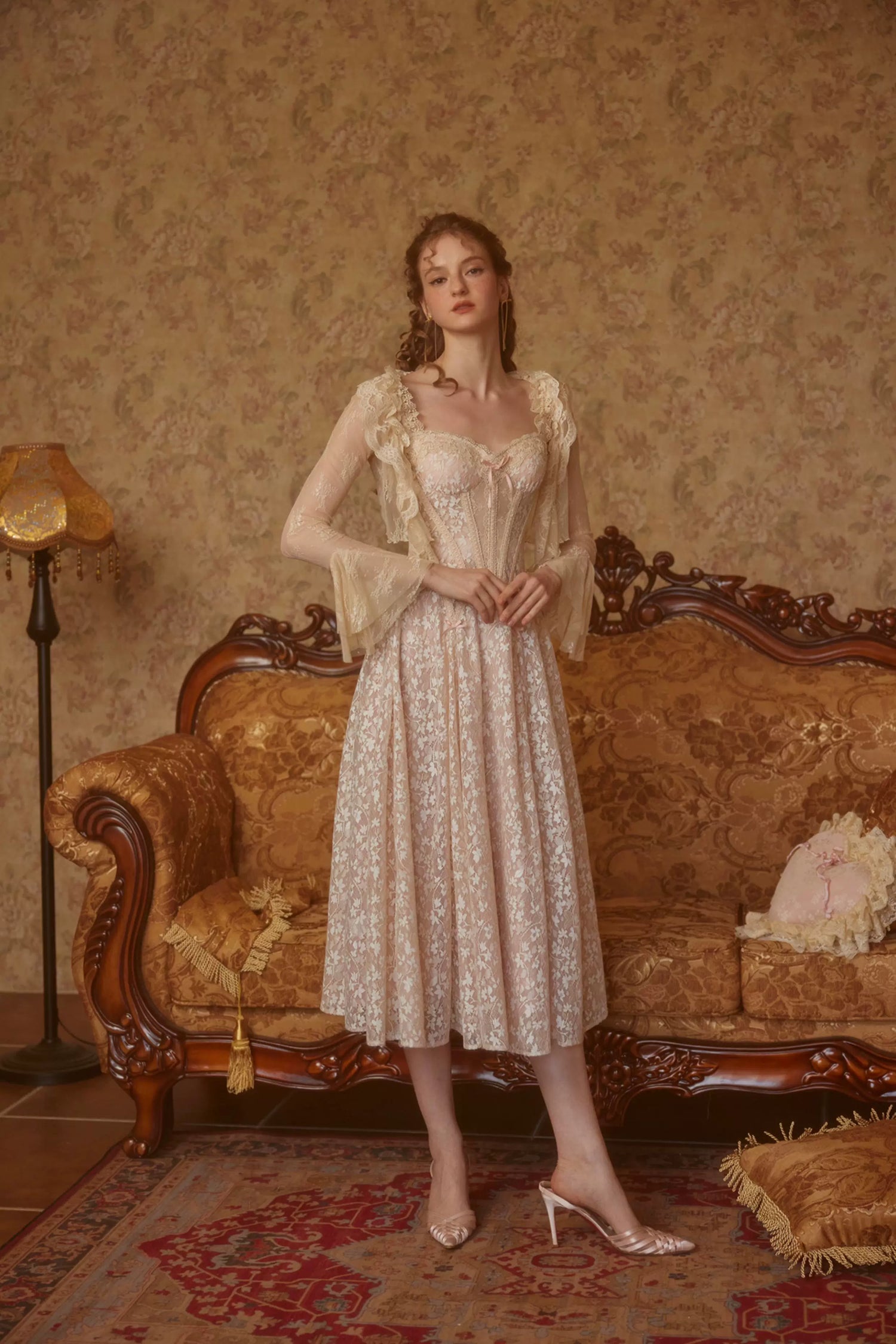 French Heiress Lace Corset Slip Dress