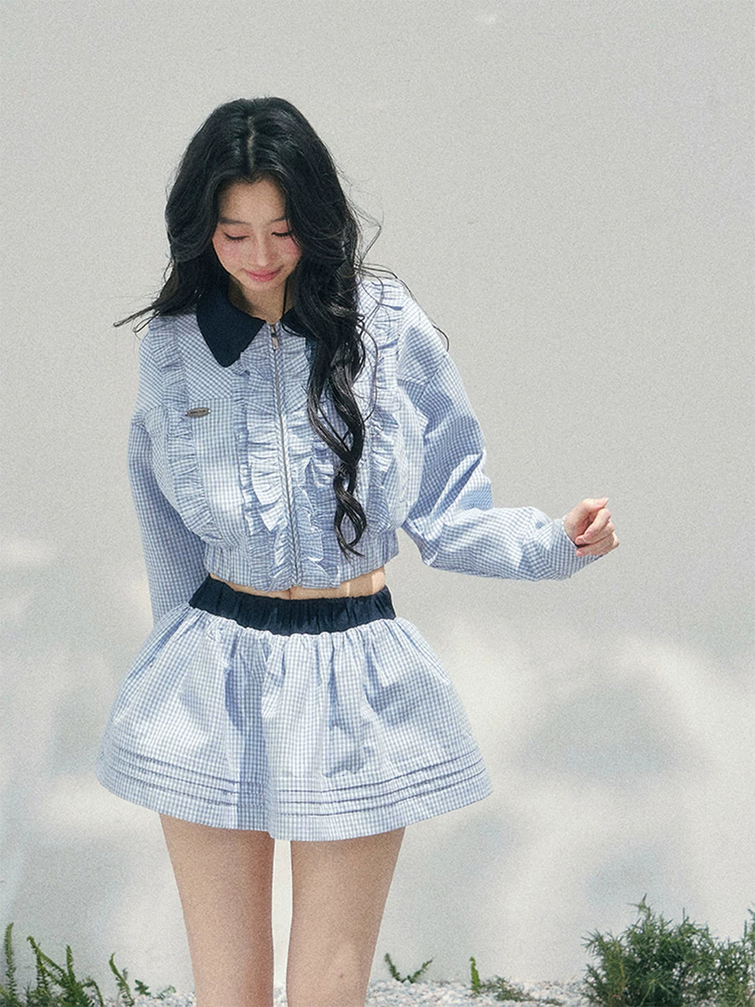 Preppy Check Cropped Set