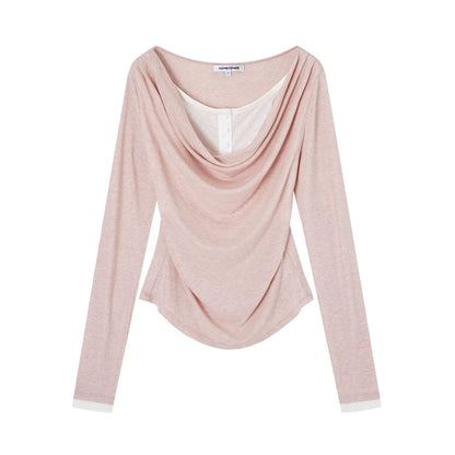 Waist-Cinching Long Sleeve T-Shirt