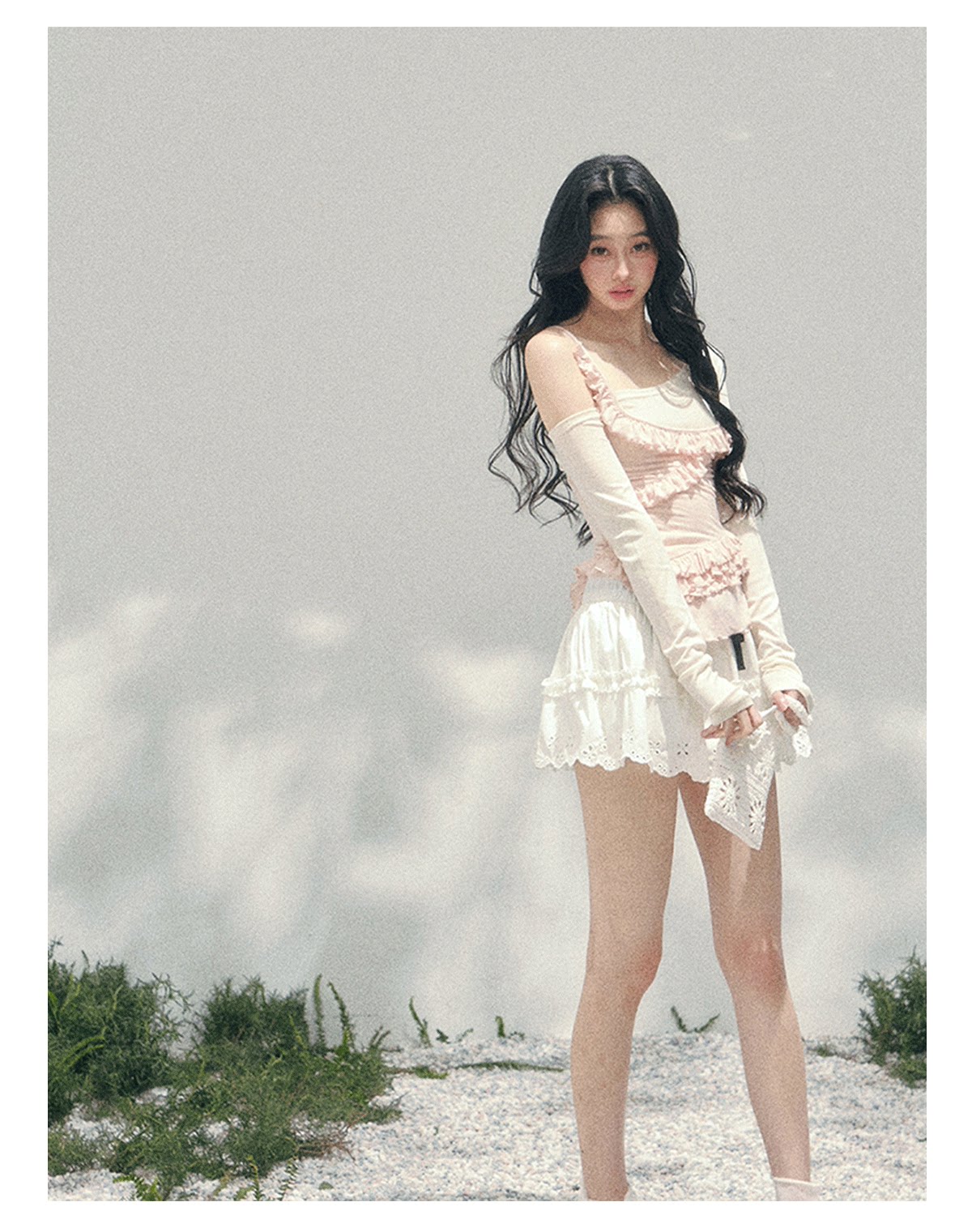 Asymmetric Ruffle Off-Shoulder Top