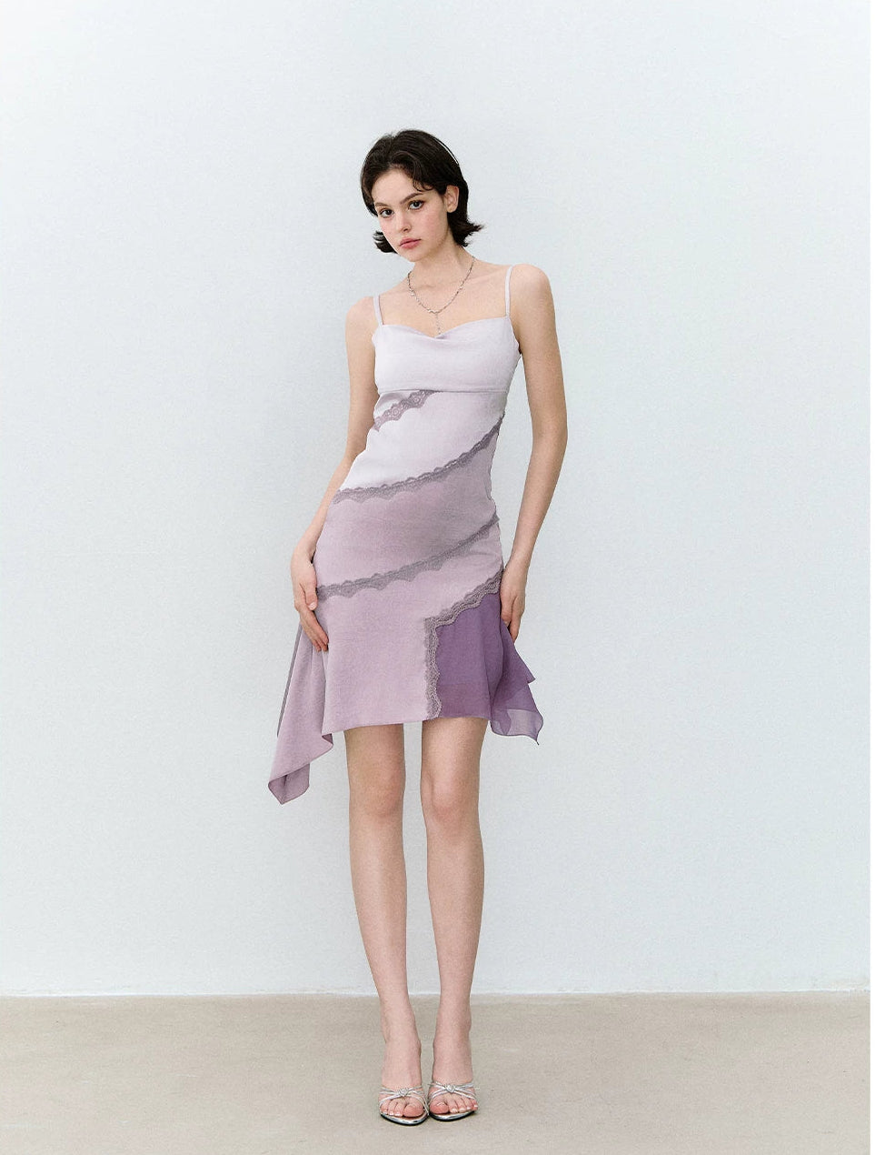 Asymmetric Satin Cami Dress | Final Sale
