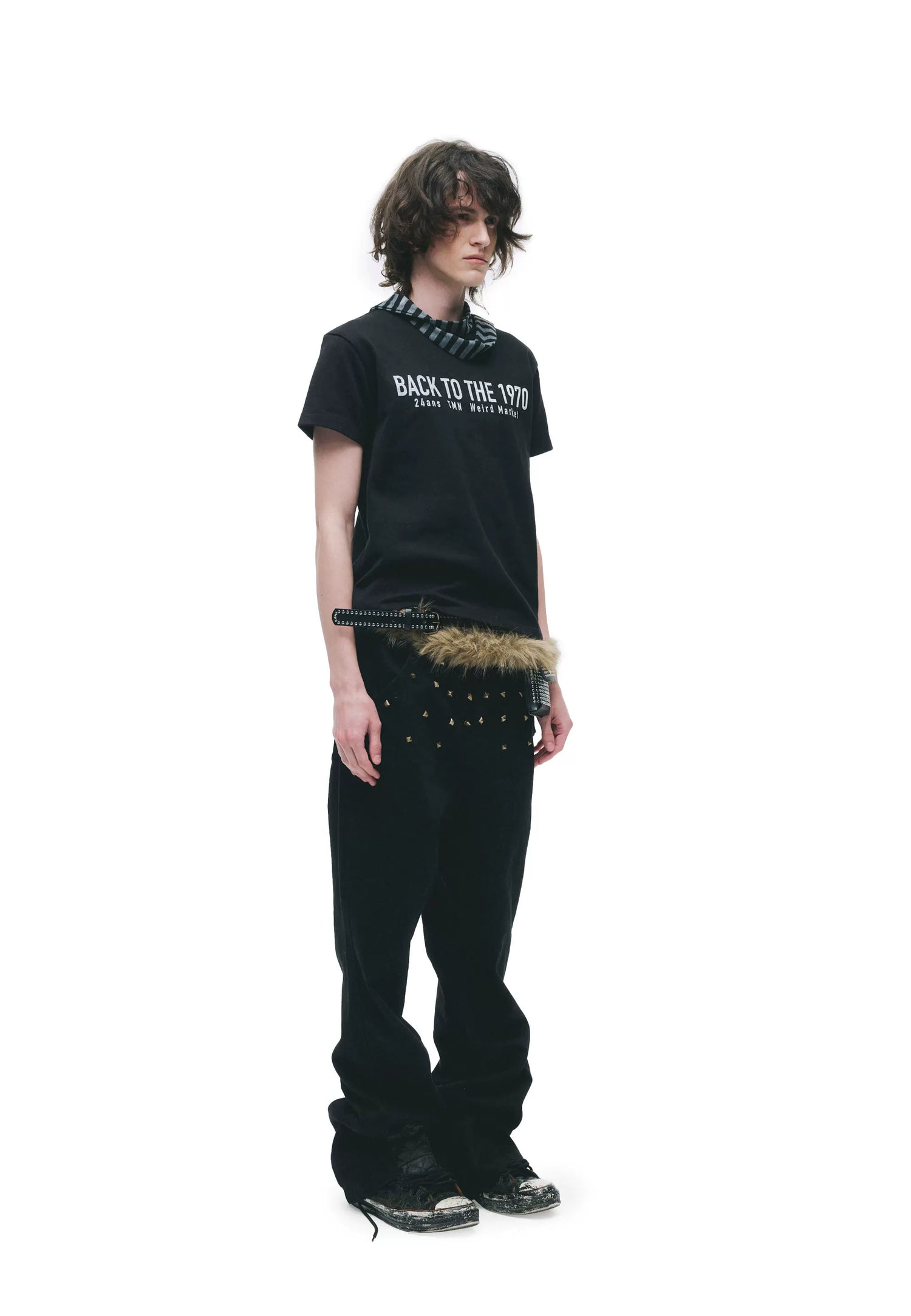 Retro Graphic Slim-Fit Cotton T-Shirt