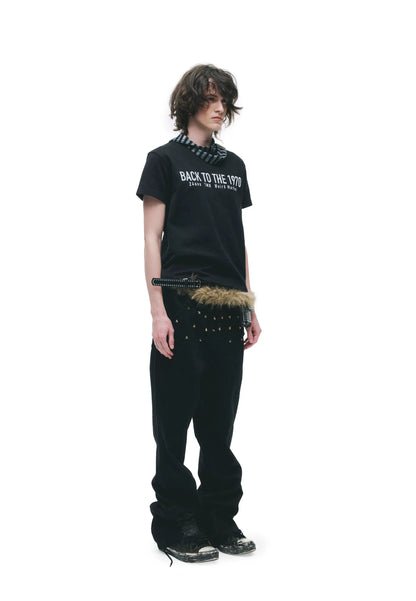 Retro Graphic Slim-Fit Cotton T-Shirt