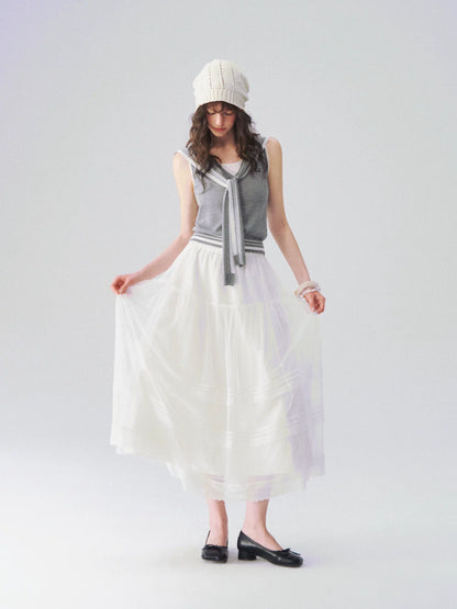 Ethereal Cloud Tulle Maxi Skirt