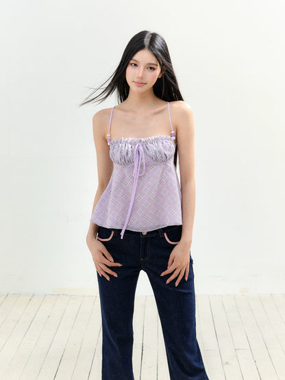 Beaded Bow Cami Blouse
