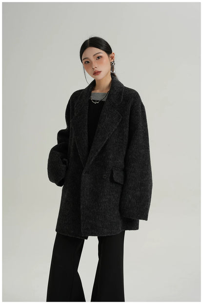 Relaxed-Fit Mid-Length Wool Blazer