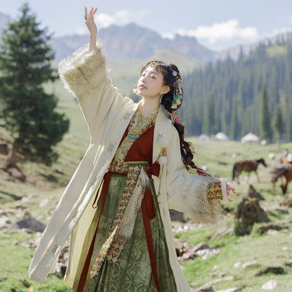 &quot;赤焰苍雪&quot; Modern Hanfu Set