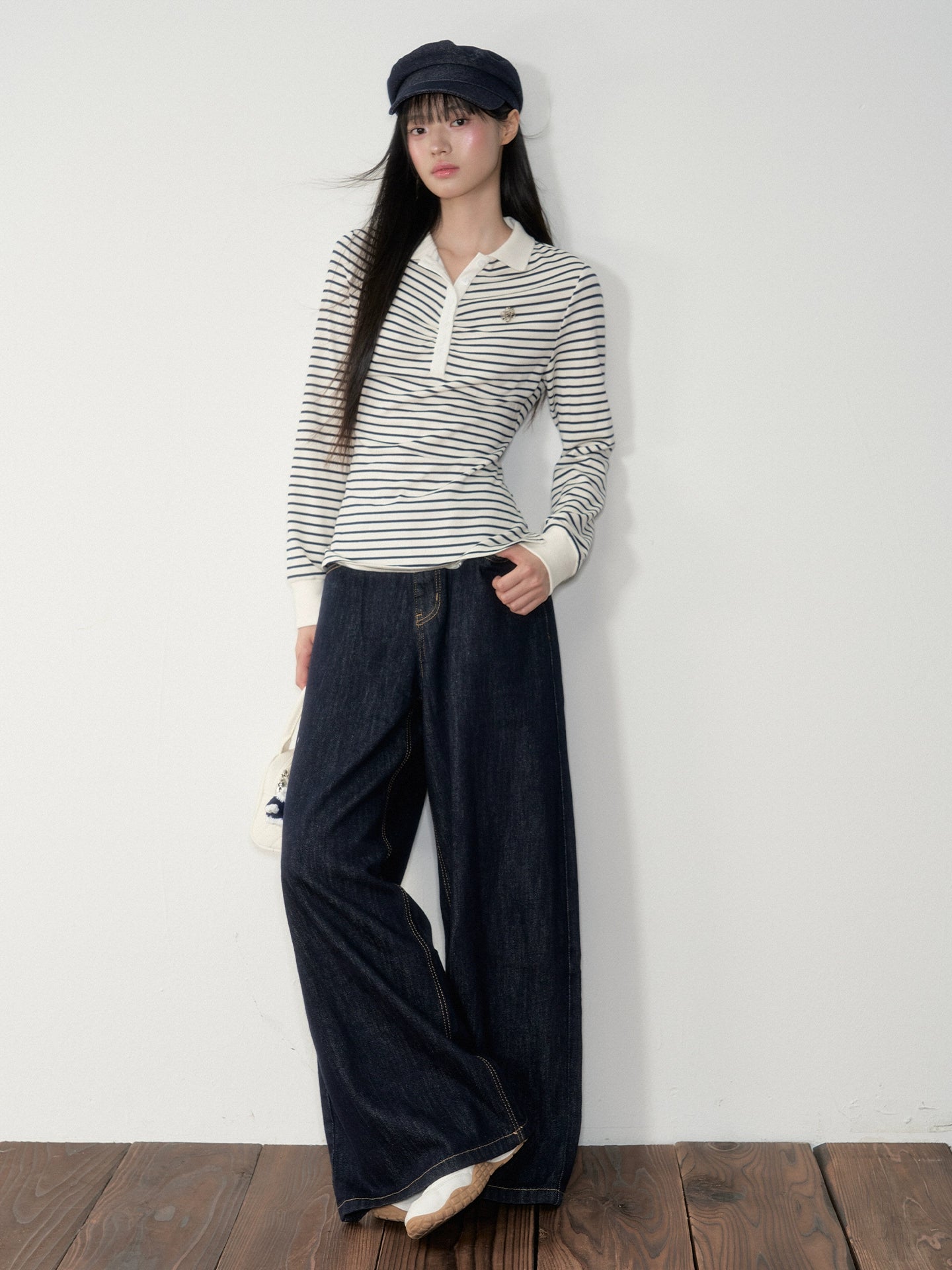 Striped Polo Long-Sleeve T-shirt - CHINASQUAD