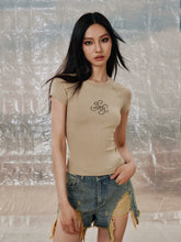 Vintage Studded Tight T-shirt - CHINASQUAD