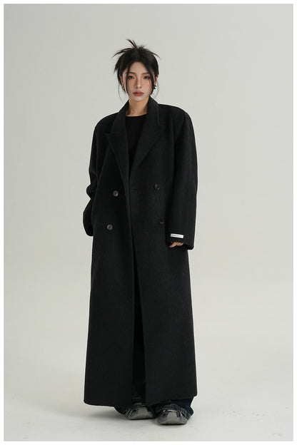 Extra-Long Tailored Wool Coat
