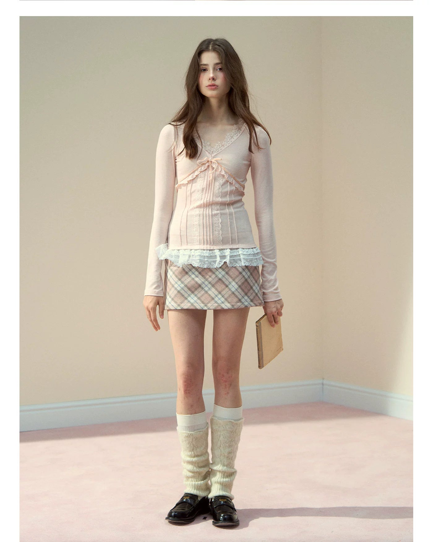 Lace Trim Tencel Wool Blouse - CHINASQUAD